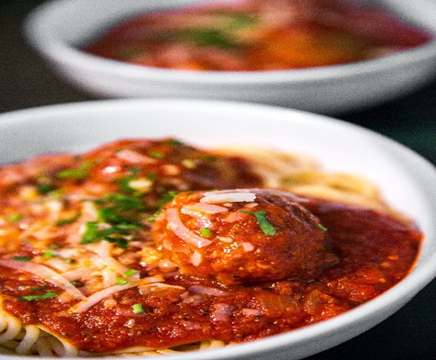 Meatballs covered in sauce